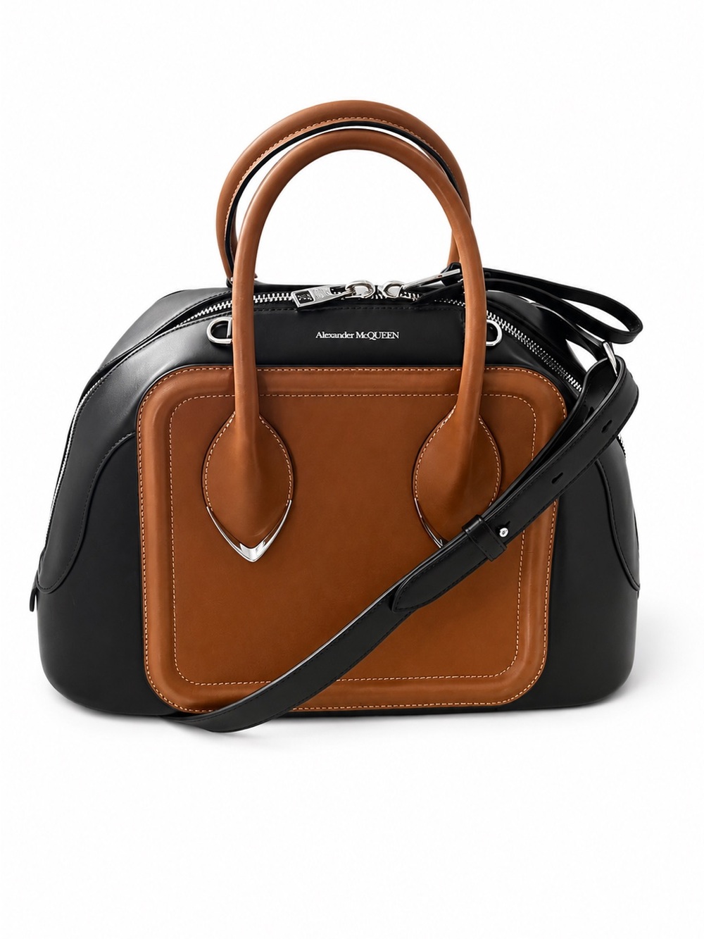 Alexander McQueen Color Block Leather Pinter Satchel w/ dustbag